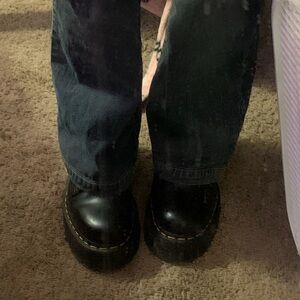 AUTHENTIC DR MARTEN JADON BOOT SMOOTH LEATHER PLATFORMS